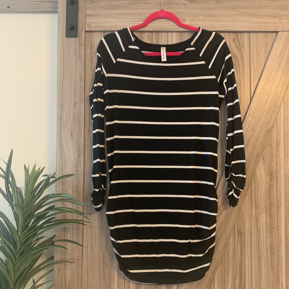 Stripes shirt dress